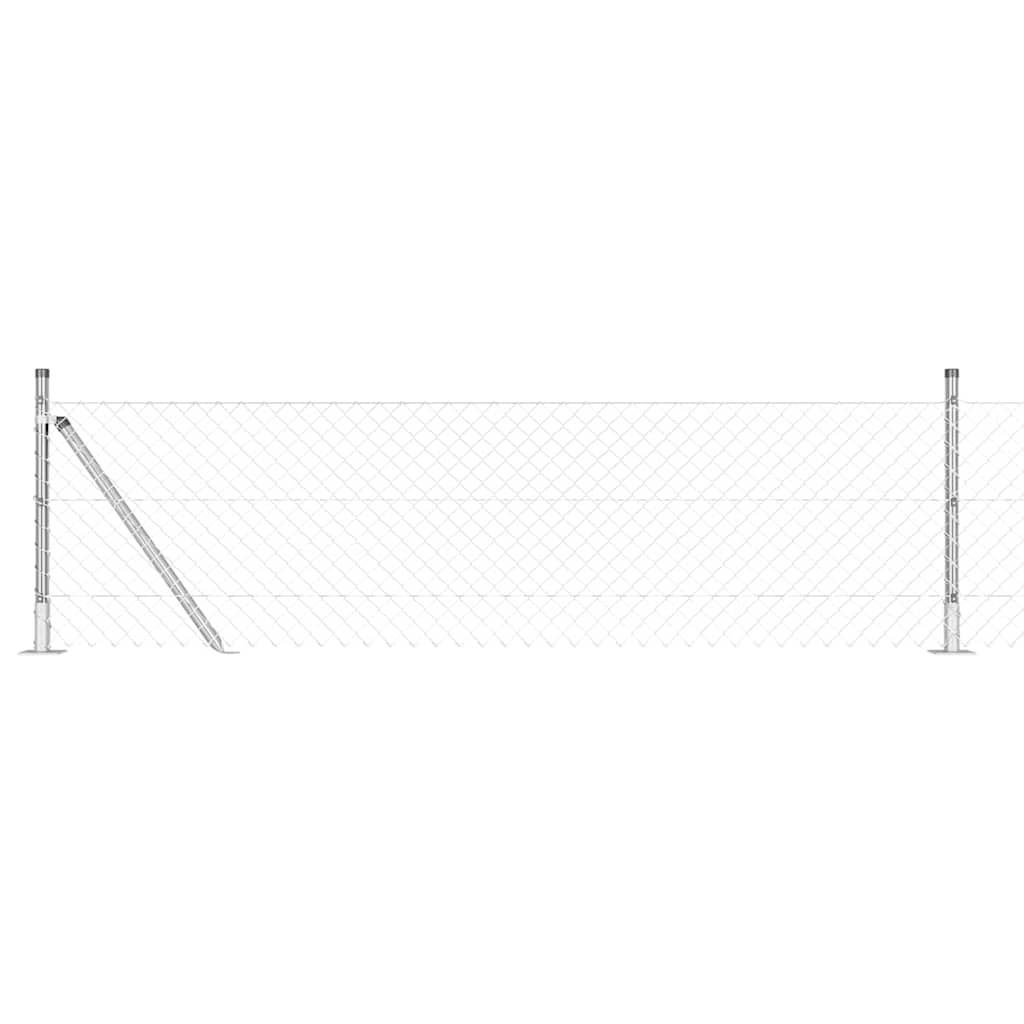 Stup za ogradu Srebrno 25 x 0,4 m (40 x 40 mm mreža) Čelik