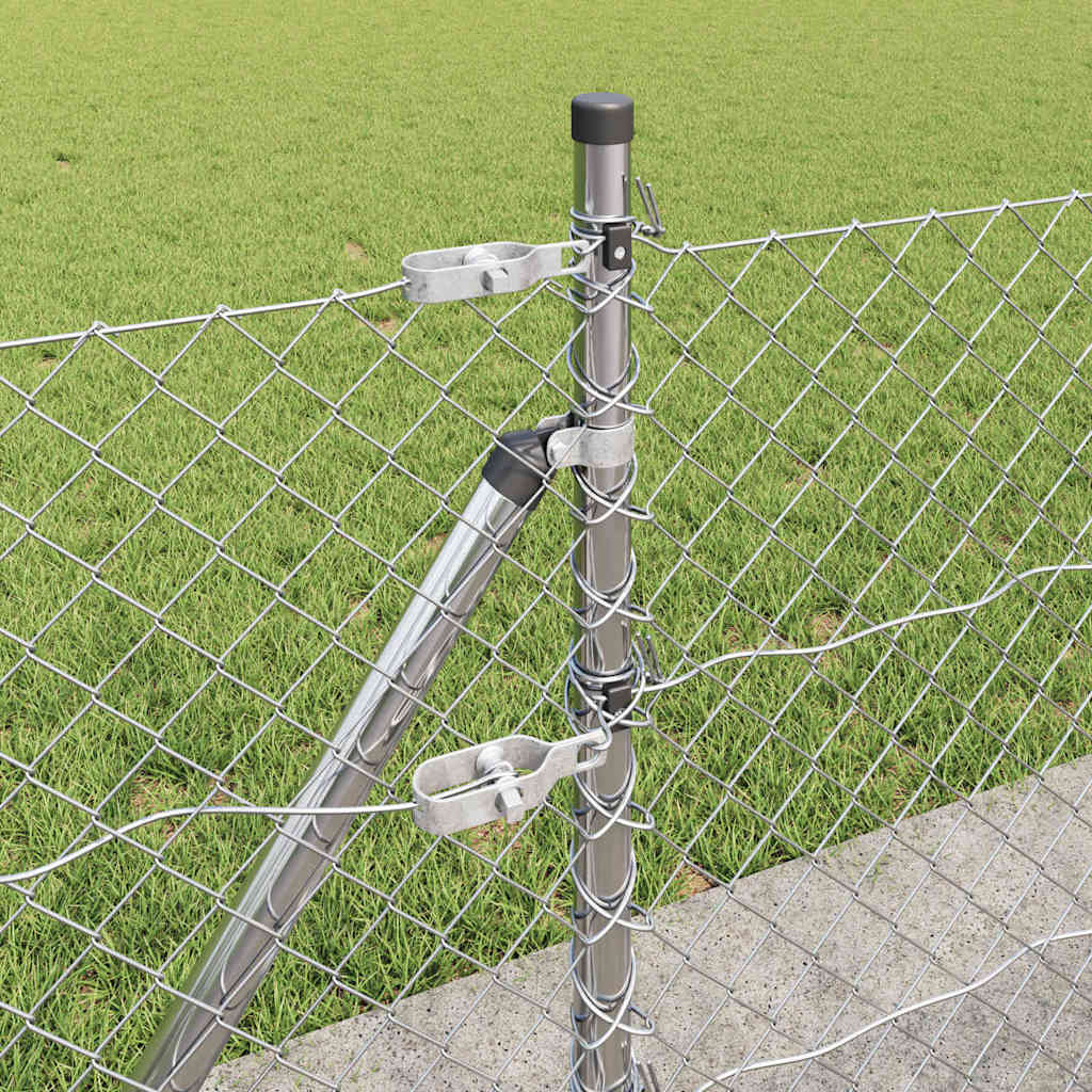 Stup za ogradu Srebrno 25 x 0,6 m (40 x 40 mm mreža) Čelik