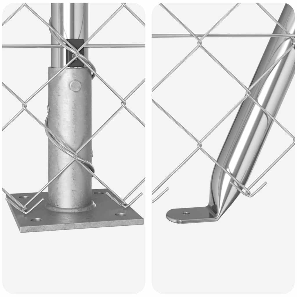Stup za ogradu Srebrno 25 x 0,4 m (mreža 60 x 60 mm) Čelik