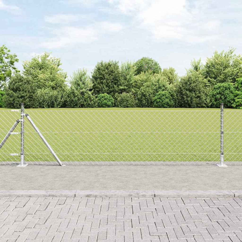 Stup za ogradu Srebrno 25 x 0,4 m (mreža 60 x 60 mm) Čelik