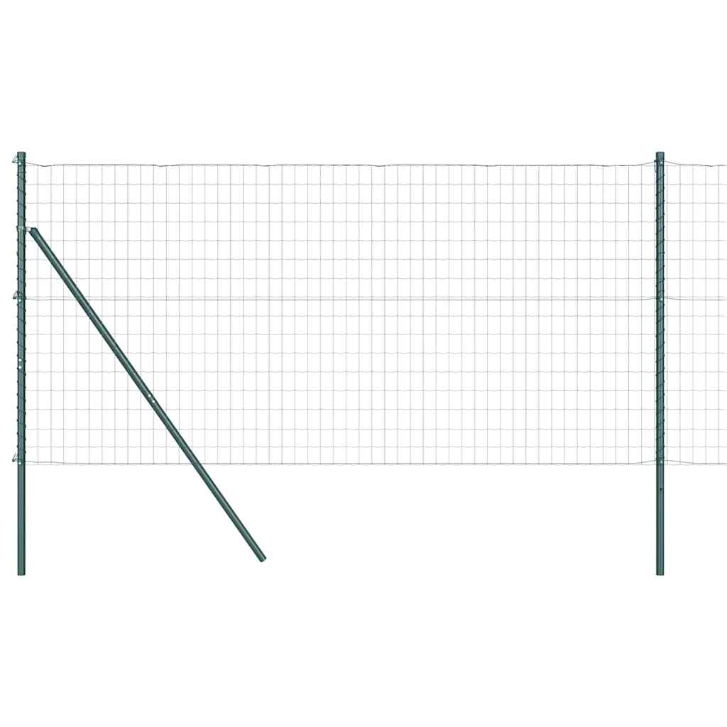 Ograda s postovima Zelena 1,4 x 10 m Čelik i PVC