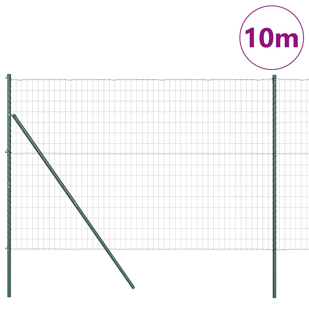 Euro Ograđivanje Ukop 10 x 1,5 m Čelik premazan PVC-om Zelena