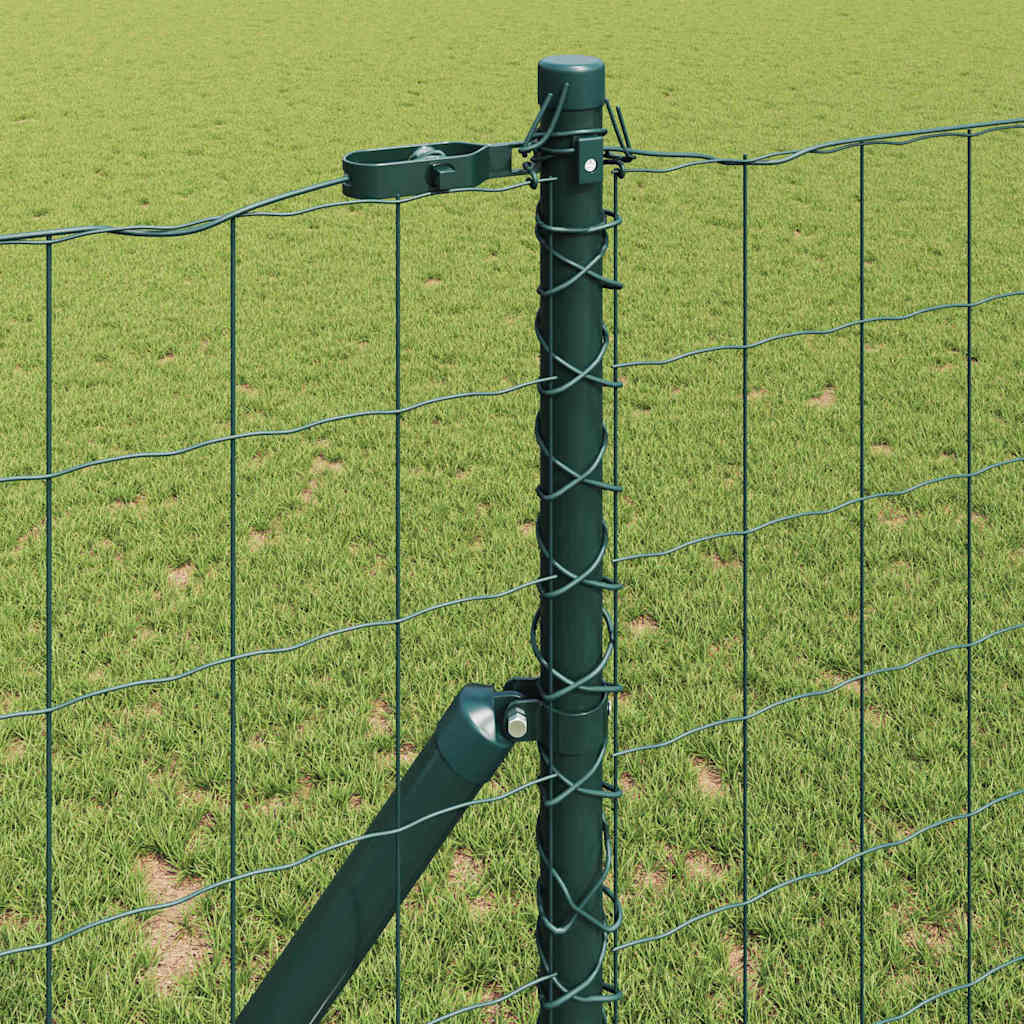 Ograda s postovima Zelena 1,2 x 10 m Čelik i PVC
