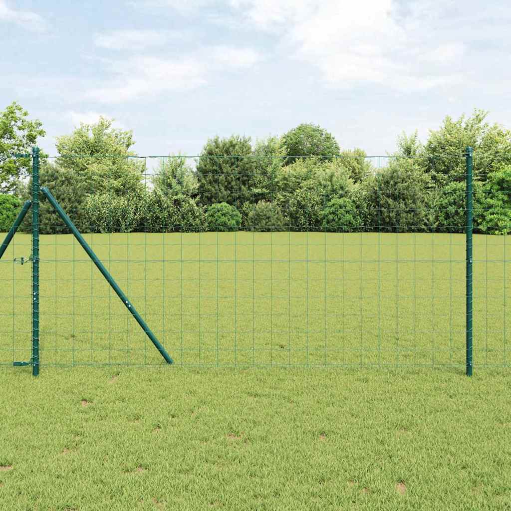 Euro Ograđivanje Ukop 10 x 1,4 m Čelik premazan PVC-om Zelena