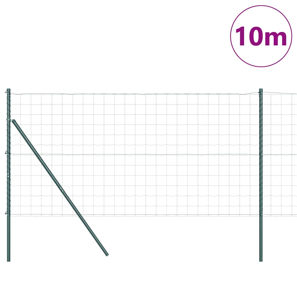 Euro Ograđivanje Ukop 10 x 1,4 m Čelik premazan PVC-om Zelena