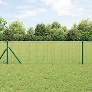Ograda s postovima Zelena 0,8 x 25 m Čelik