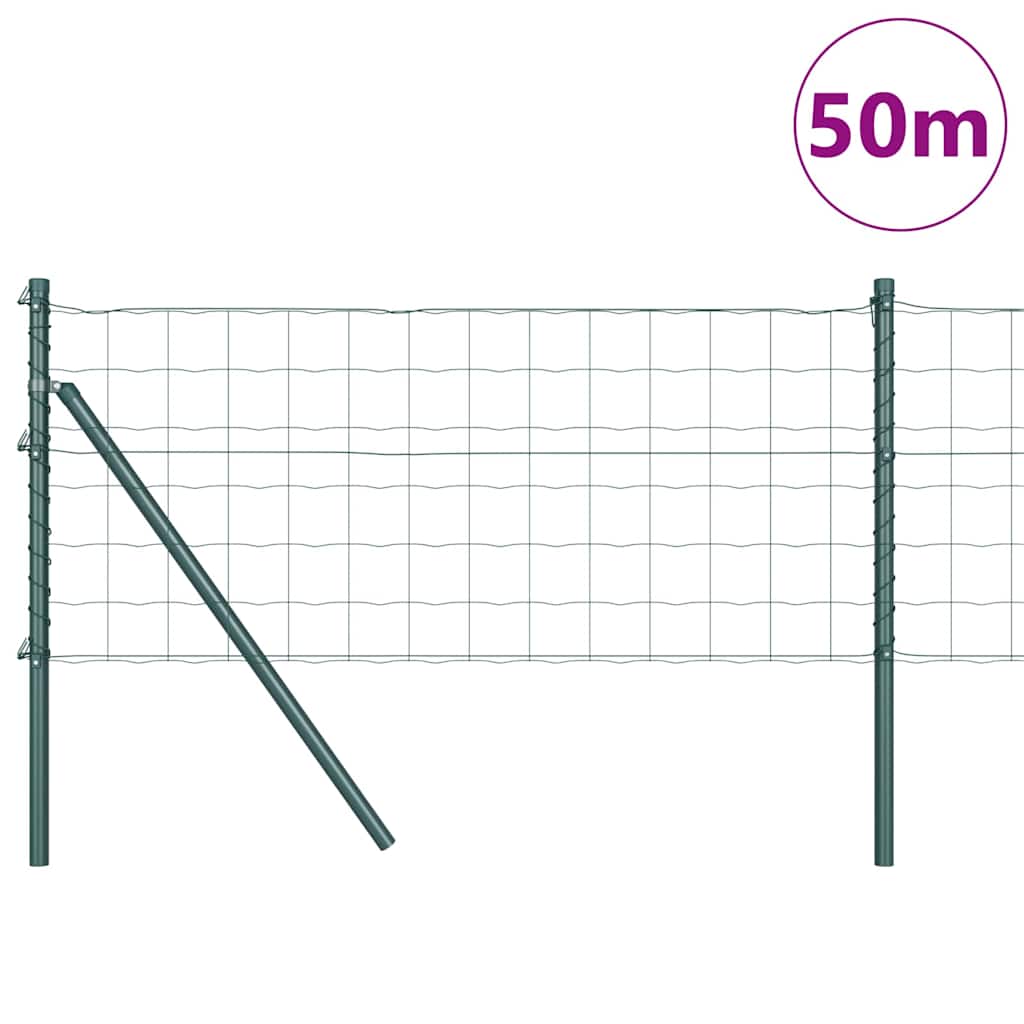 Euro Ograđivanje Ukop 50 x 0,4 m Čelik premazan PVC-om Zelena