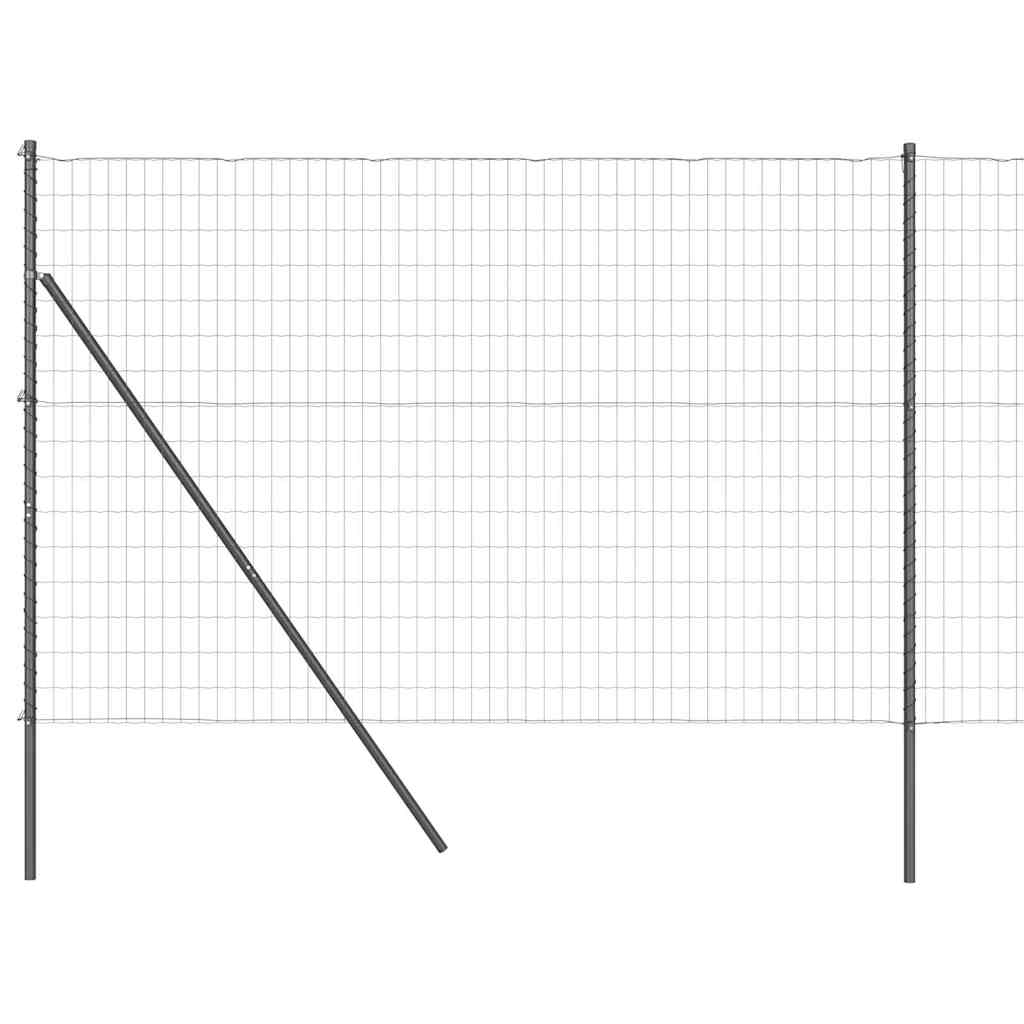 Euro Ograđivanje Ukop 10 x 1,5 m Čelik premazan PVC-om Siva