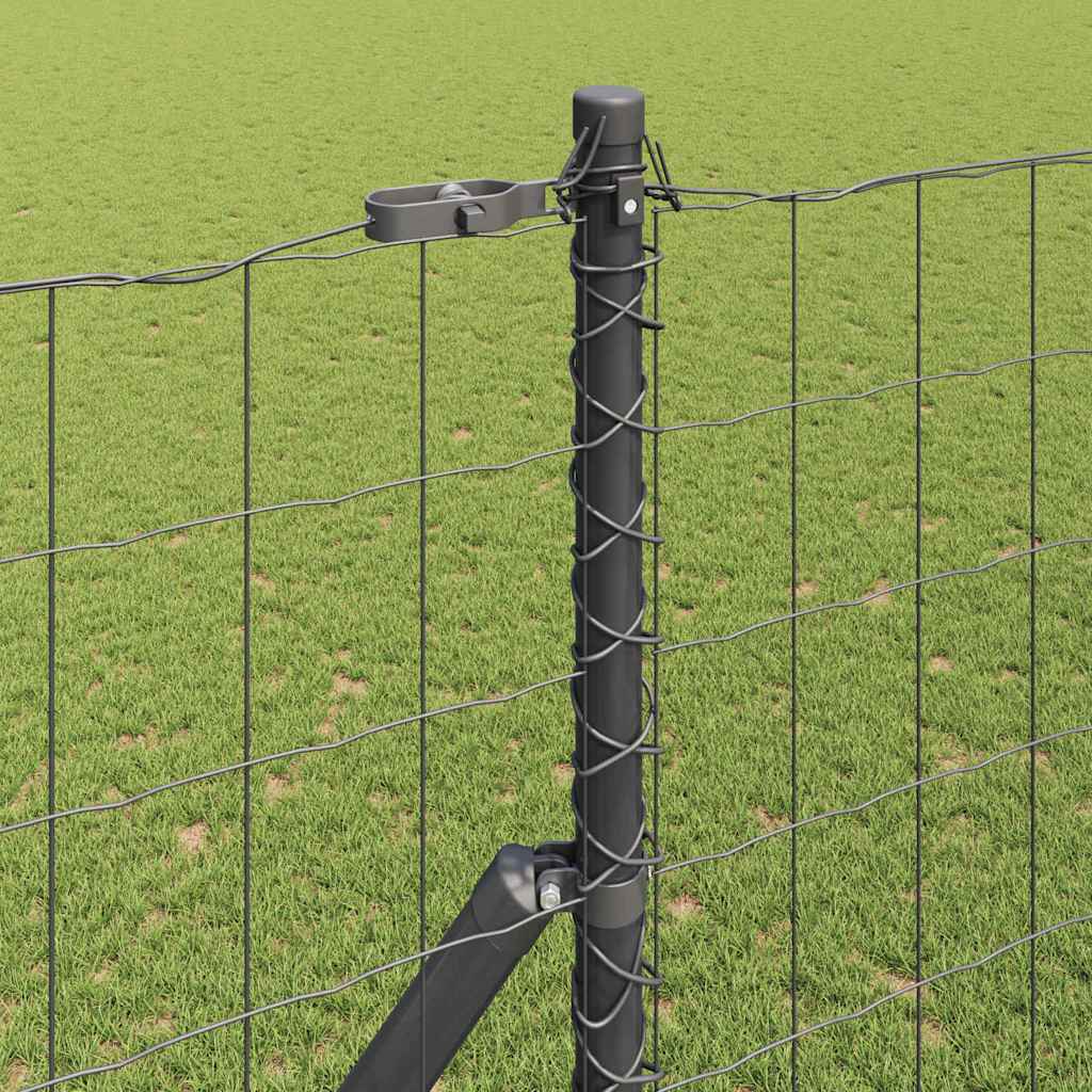 Euro Ograđivanje Ukop 10 x 1,5 m Čelik premazan PVC-om Siva