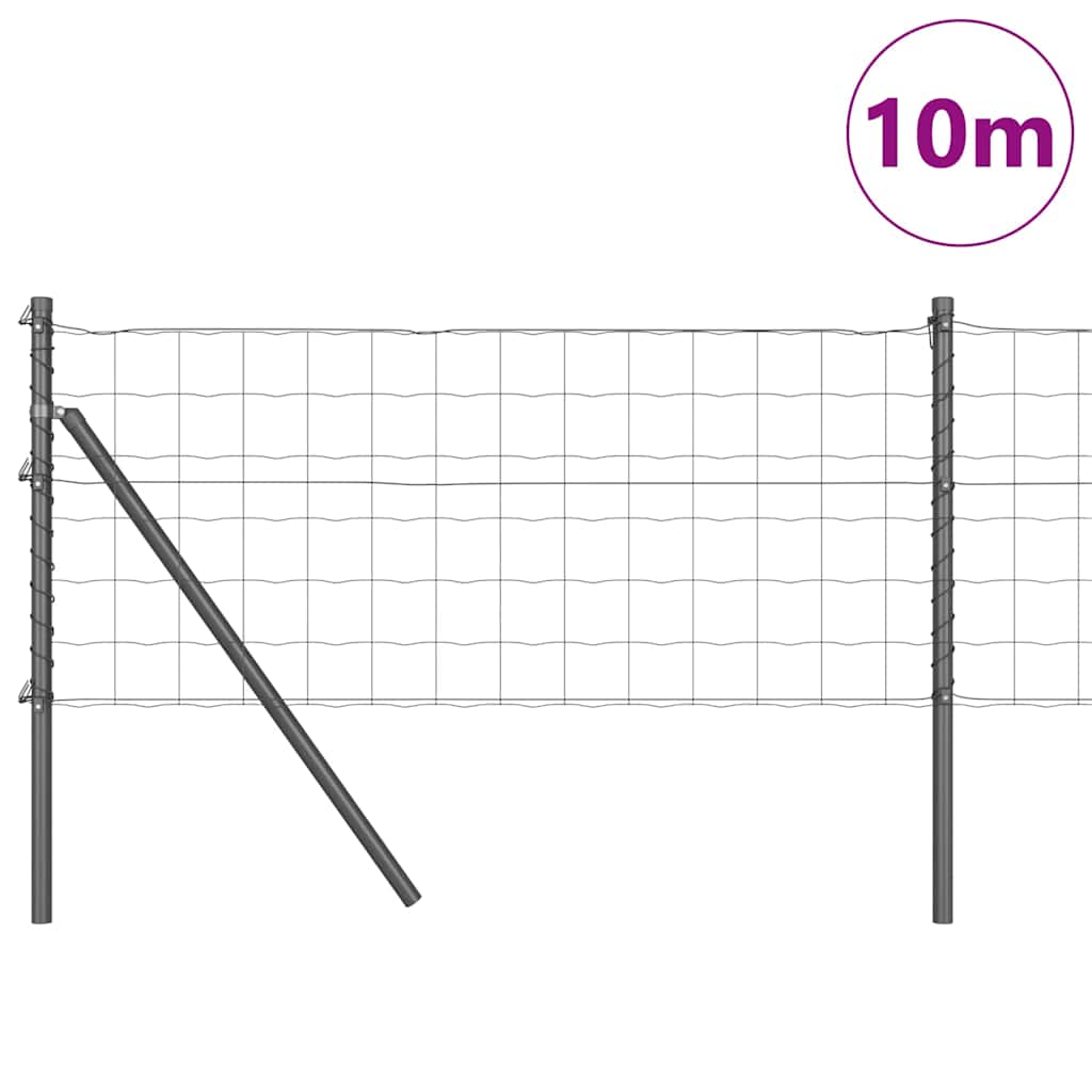 Euro Ograđivanje Ukop 10 x 0,6 m Čelik premazan PVC-om Siva