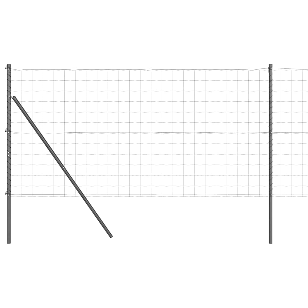 Ograda s postovima Siva 1 x 10 m Čelik