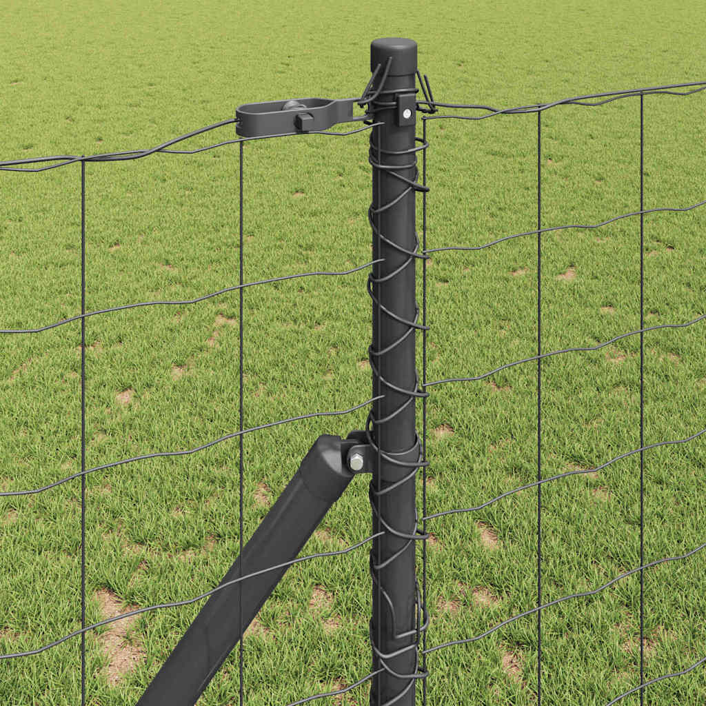 Ograda s postovima Siva 1,2 x 10 m Čelik