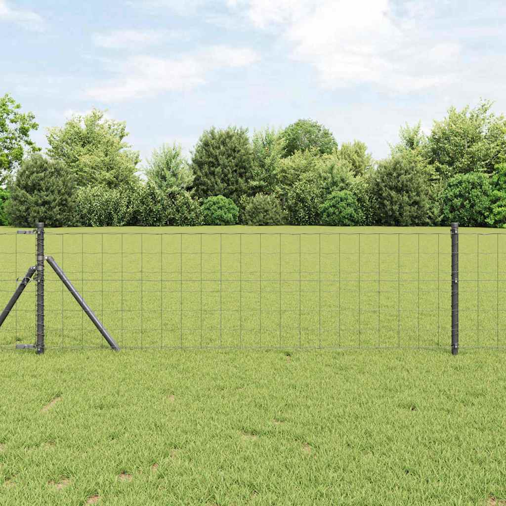 Euro Ograđivanje Ukop 50 x 0,4 m Čelik premazan PVC-om Siva