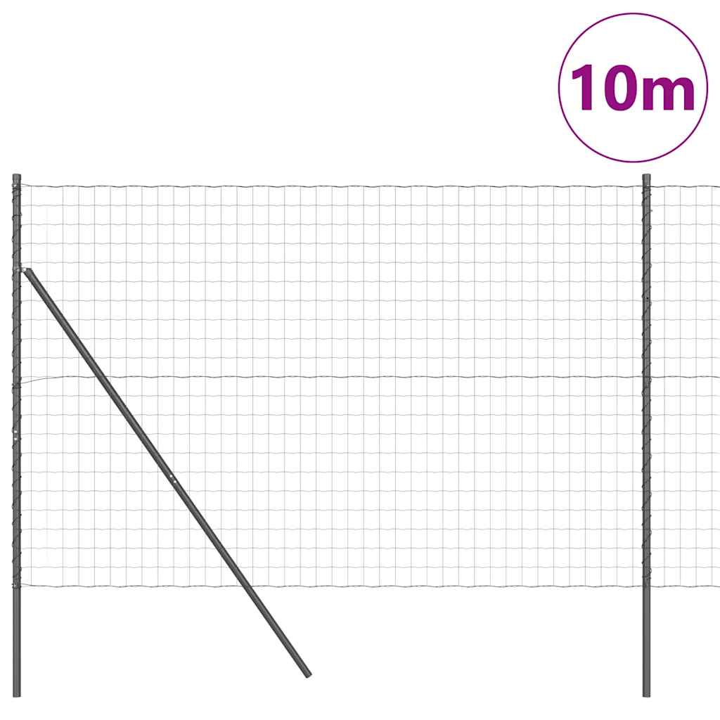 Euro Ograđivanje Ukop 10 x 1,5 m Čelik premazan PVC-om Siva