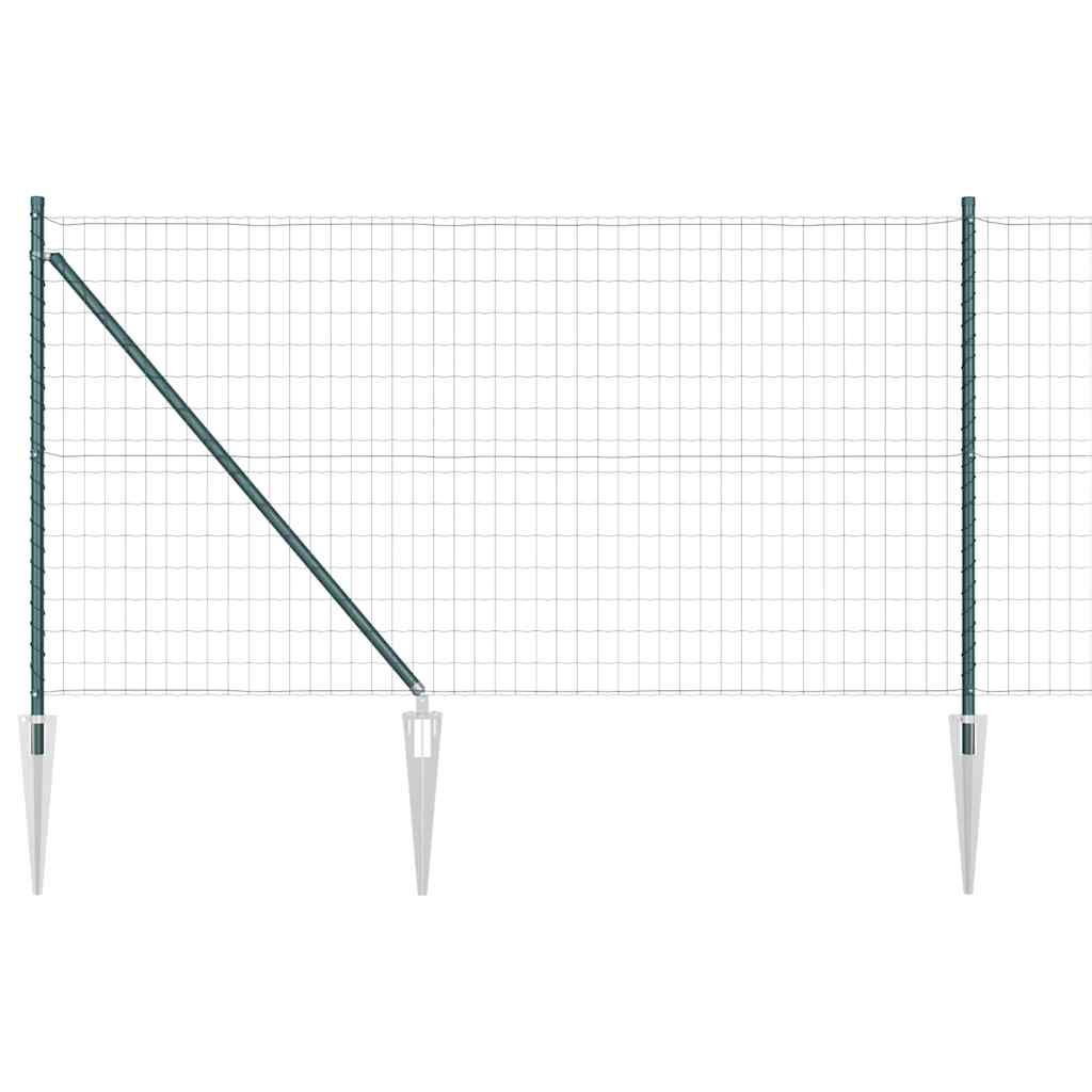 Euro ograda s špicama 10 x 1 m Čelik premazan PVC-om Zelena