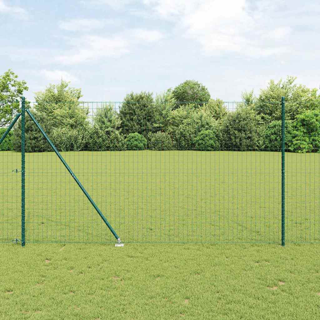 Euro ograda s špicama 10 x 1,5 m Čelik premazan PVC-om Zelena