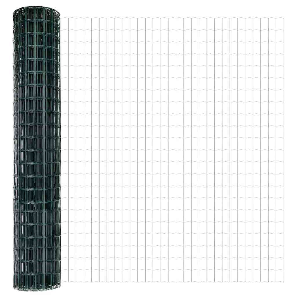 Euro ograda s špicama 10 x 1,5 m Čelik premazan PVC-om Zelena