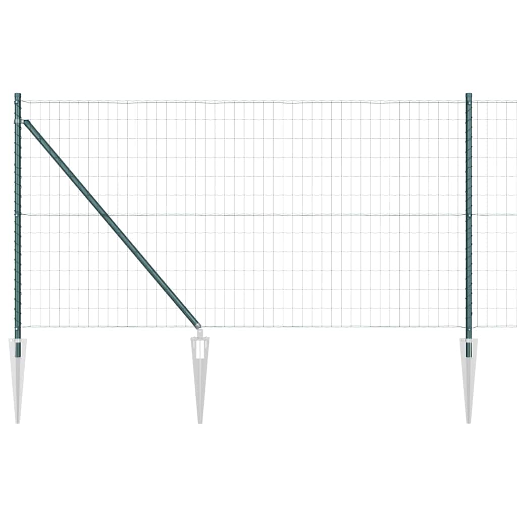Euro ograda s špicama 10 x 1 m Čelik premazan PVC-om Zelena
