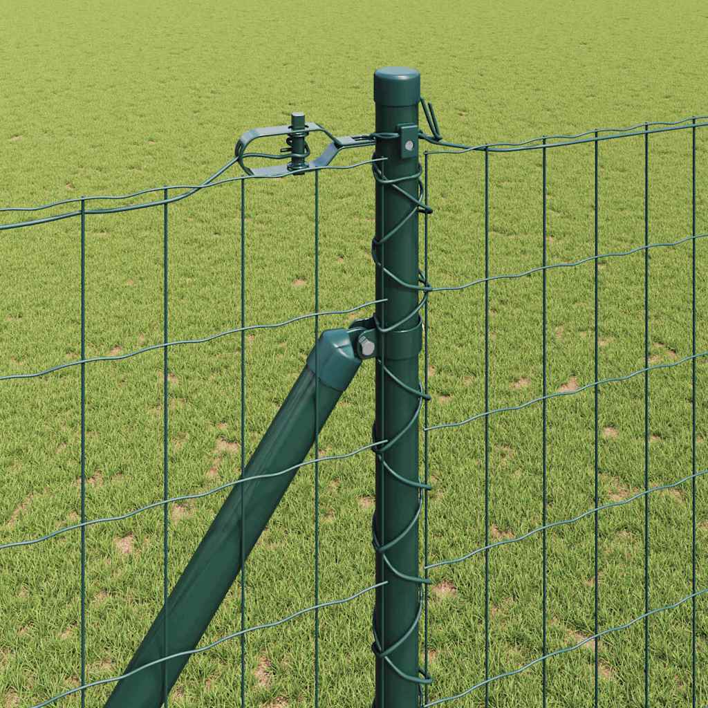 Euro ograda s špicama 10 x 1,5 m Čelik premazan PVC-om Zelena