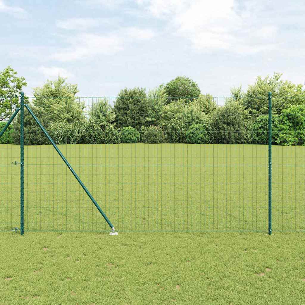 Euro ograda s špicama 10 x 1,5 m Čelik premazan PVC-om Zelena