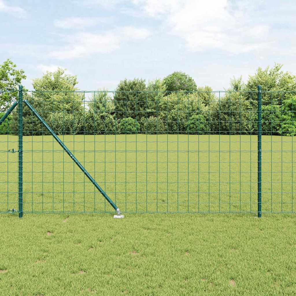 Ograda s postovima Zelena 1,2 x 10 m Čelik