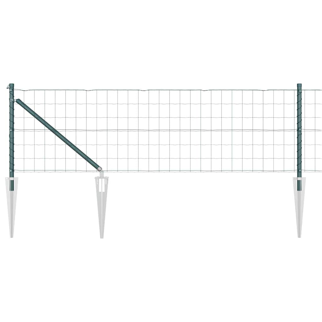 Euro ograda s špicama 25 x 0,6 m Čelik premazan PVC-om Zelena
