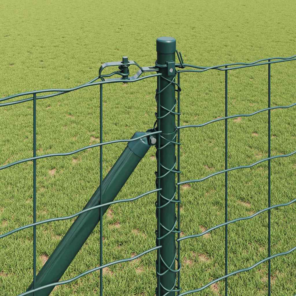 Ograda s postovima Zelena 1,2 x 25 m Čelik