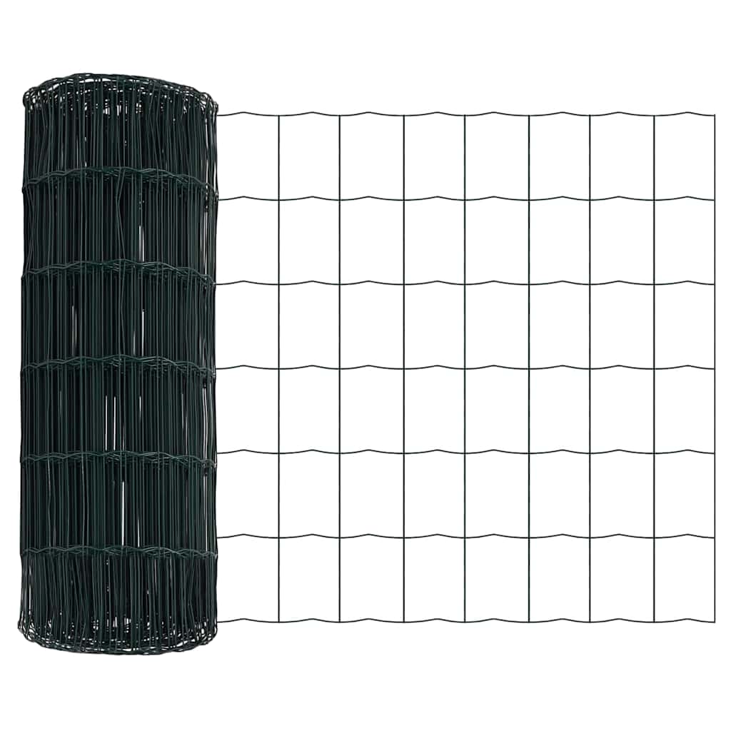 Euro ograda s špicama 50 x 0,6 m Čelik premazan PVC-om Zelena