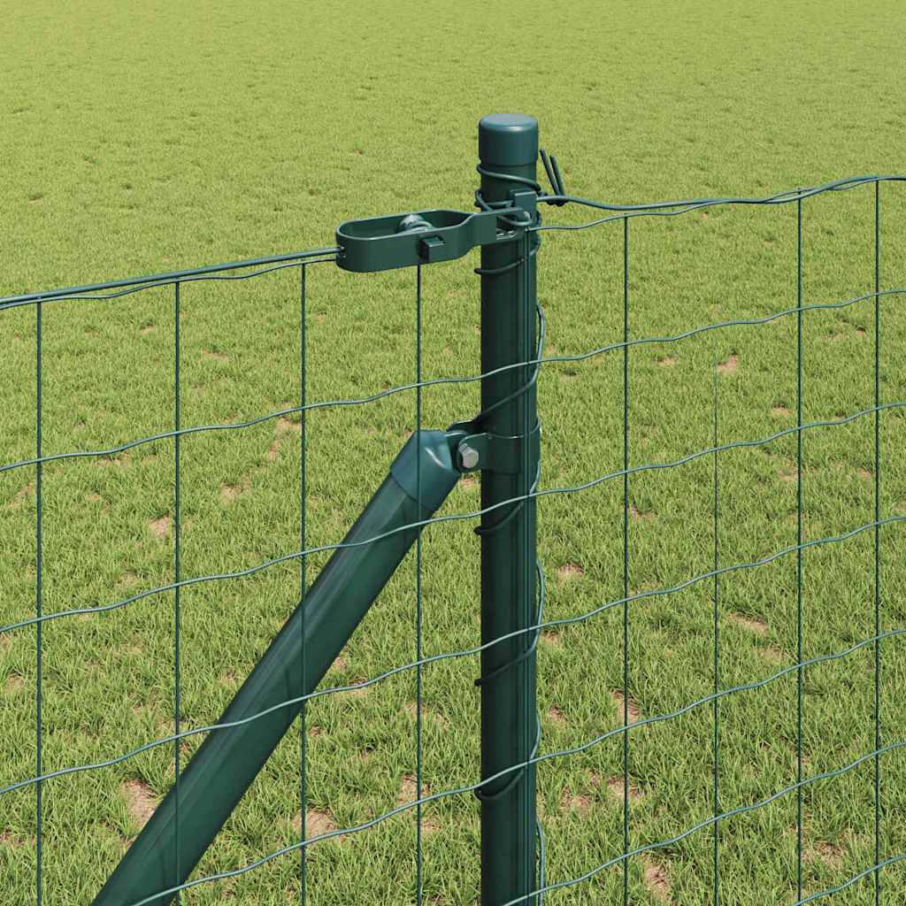 Ograda s postovima Zelena 1 x 25 m Čelik