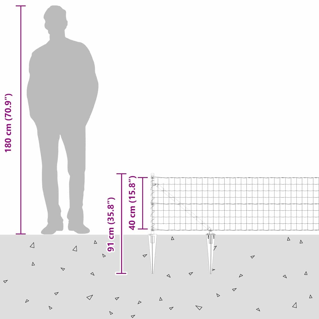 Euro ograda s špicama 50 x 0,4 m Čelik premazan PVC-om Zelena