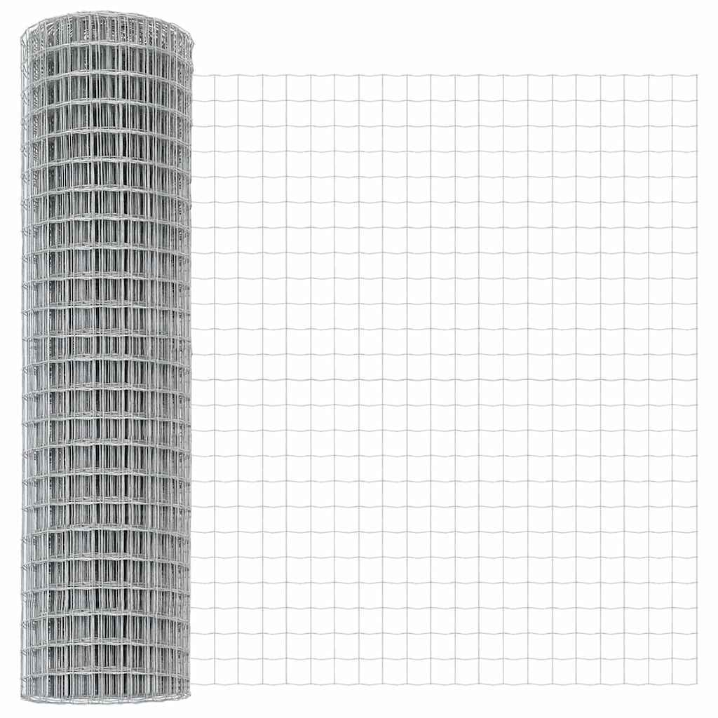 Vanjska Euro Ograda s Oštrim Šiljcima 10 x 1,2 m Srebrna Mreža