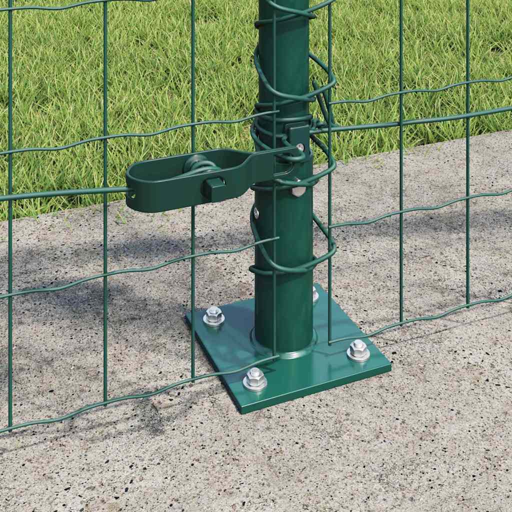 Ograda s postovima Zelena 0,8 x 10 m Čelik i PVC