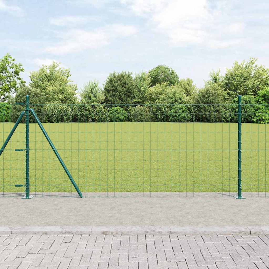 Euro Ograđivanje s Betonskom Bazom 10 x 1 m Zelena Mreža