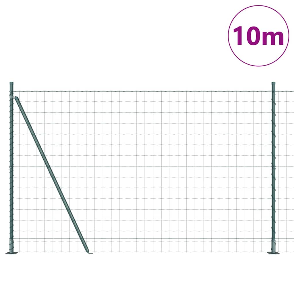 Euro Ograđivanje s Betonskom Bazom 10 x 1,6 m Zelena Mreža