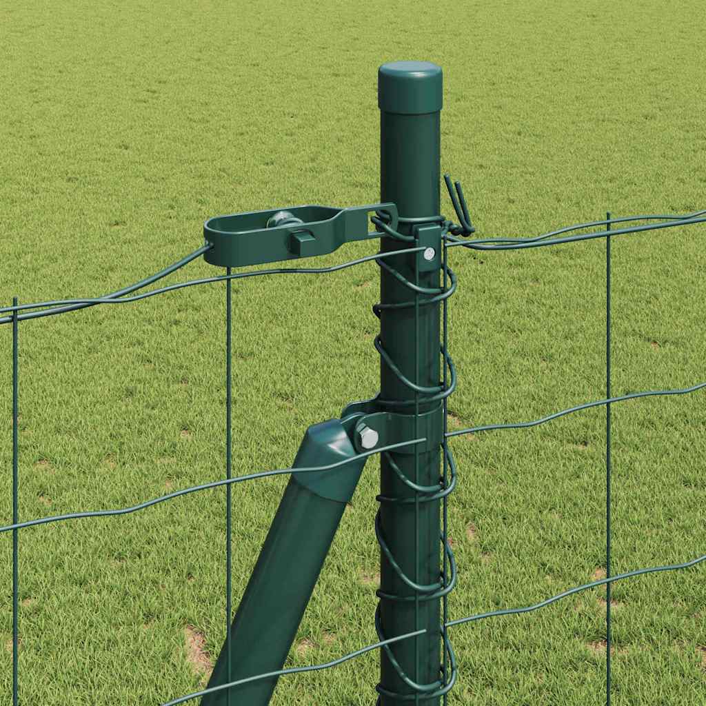 Ograda s postovima Zelena 1,4 x 10 m Čelik i PVC