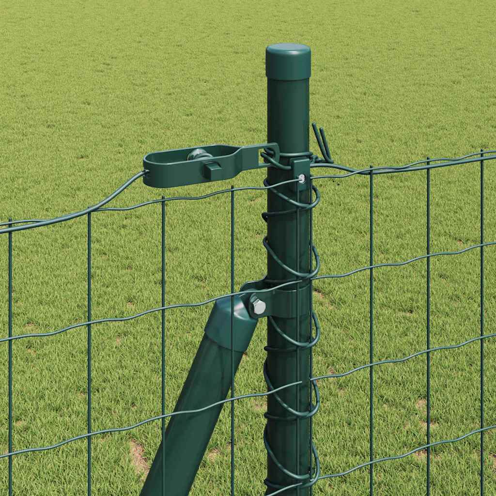 Ograda s postovima Zelena 1,2 x 25 m Čelik i PVC