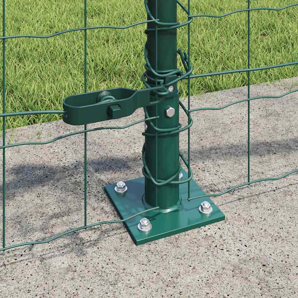 Ograda s postovima Zelena 0,6 x 50 m Čelik i PVC