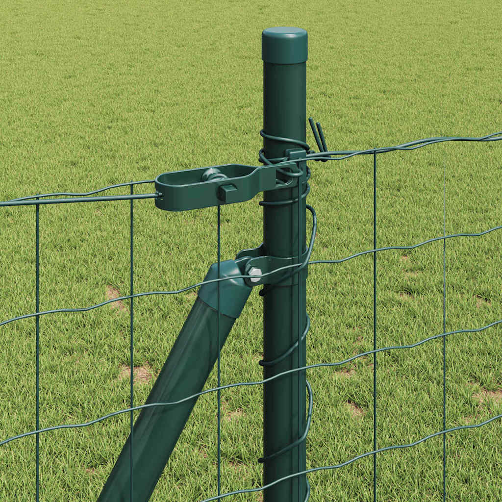 Ograda s postovima Zelena 1 x 10 m Čelik