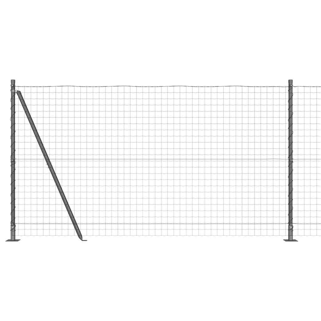Ograda s postovima Siva 1,2 x 10 m Čelik i PVC