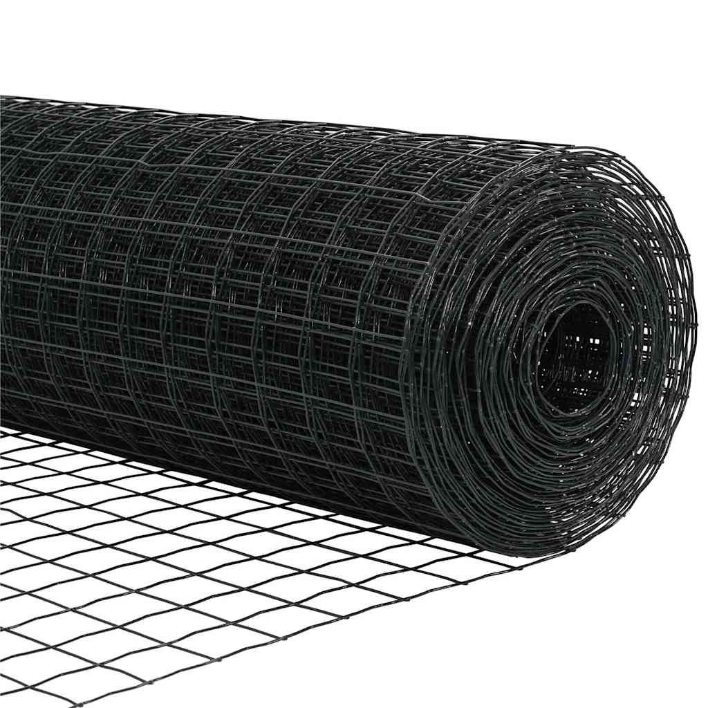 Ograda s postovima Siva 1,5 x 10 m Čelik i PVC