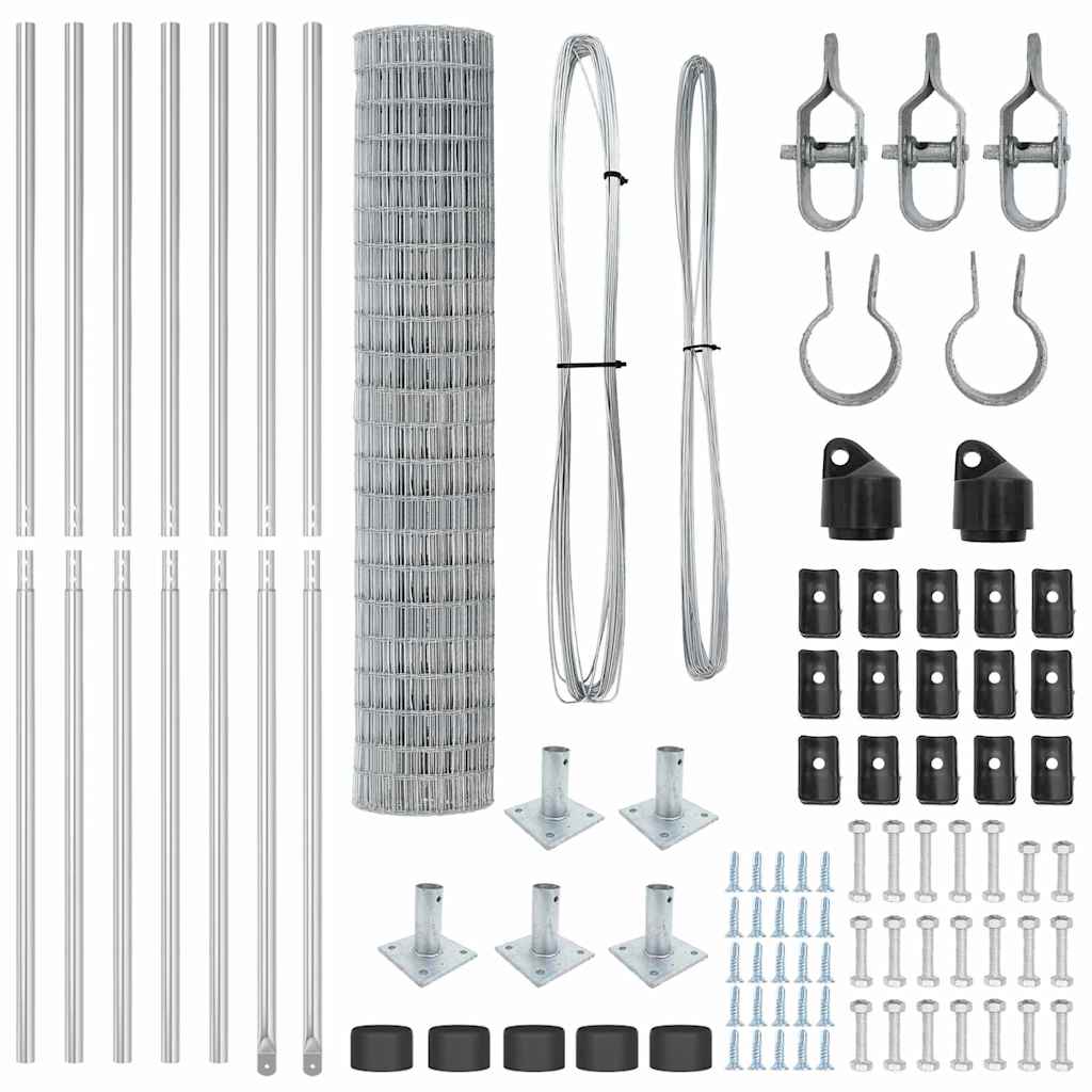 Euro Ograđivanje s Betonskom Bazom 10 x 1,6 m Pocinčani čelik