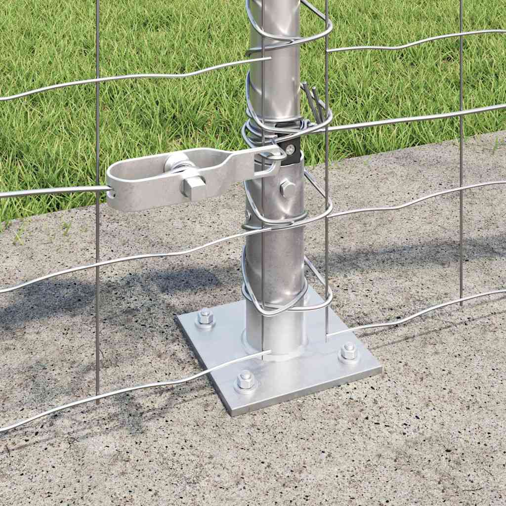 Ograda s postovima Srebrno 0,6 x 10 m Čelik