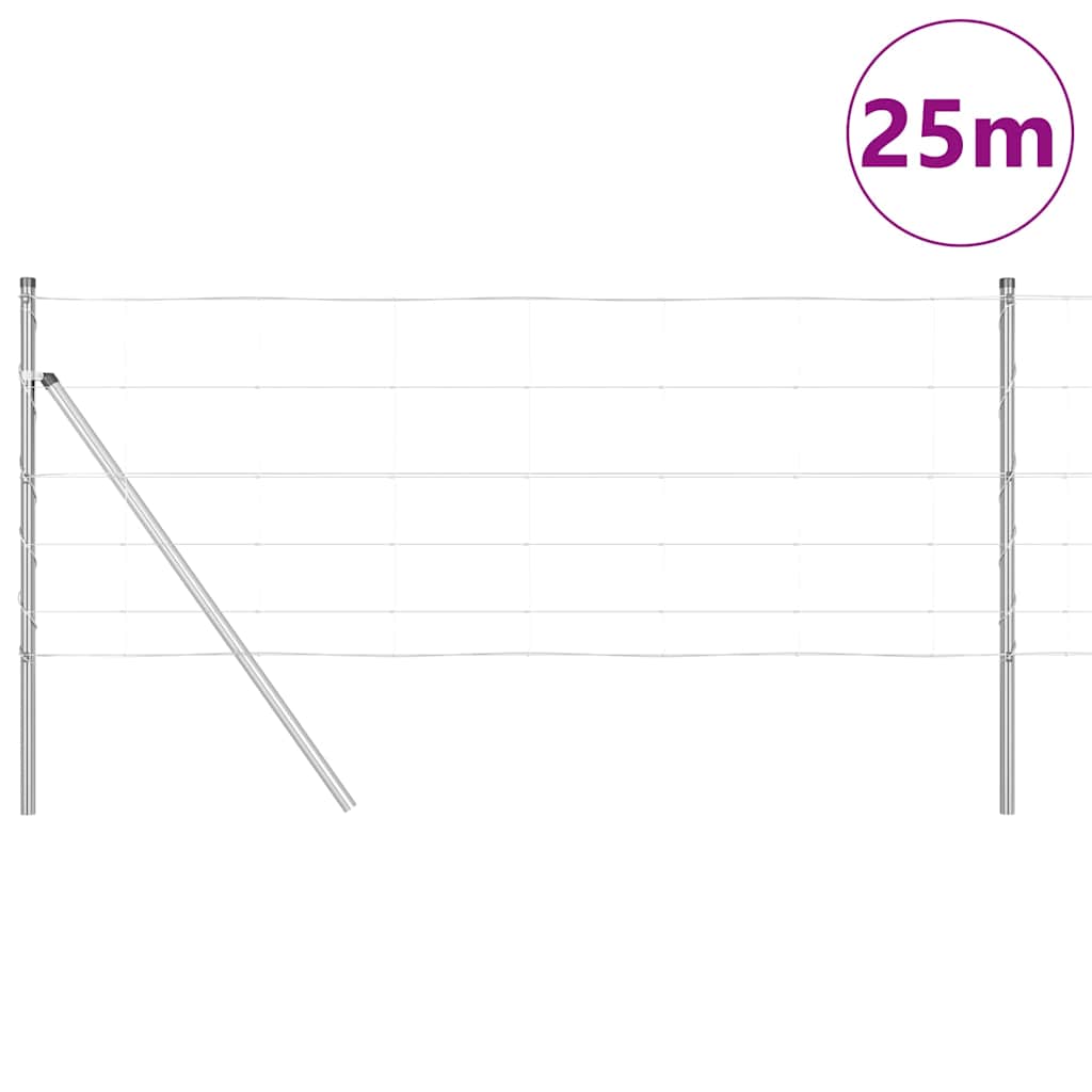 Temeljna zavarena žičana ograda 25 x 0,8 m Pocinčani čelik
