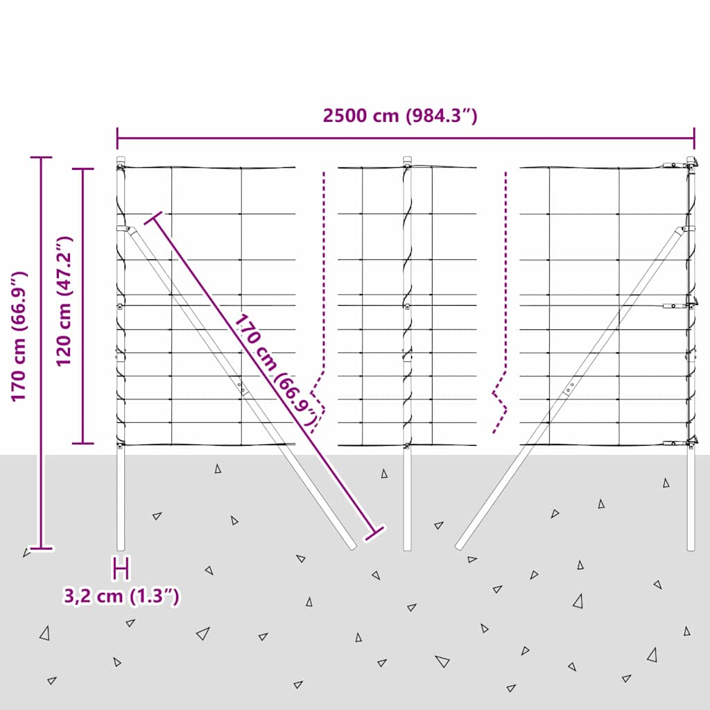 Stup za ogradu Galvanizirano 25 x 1,2 m Čelik