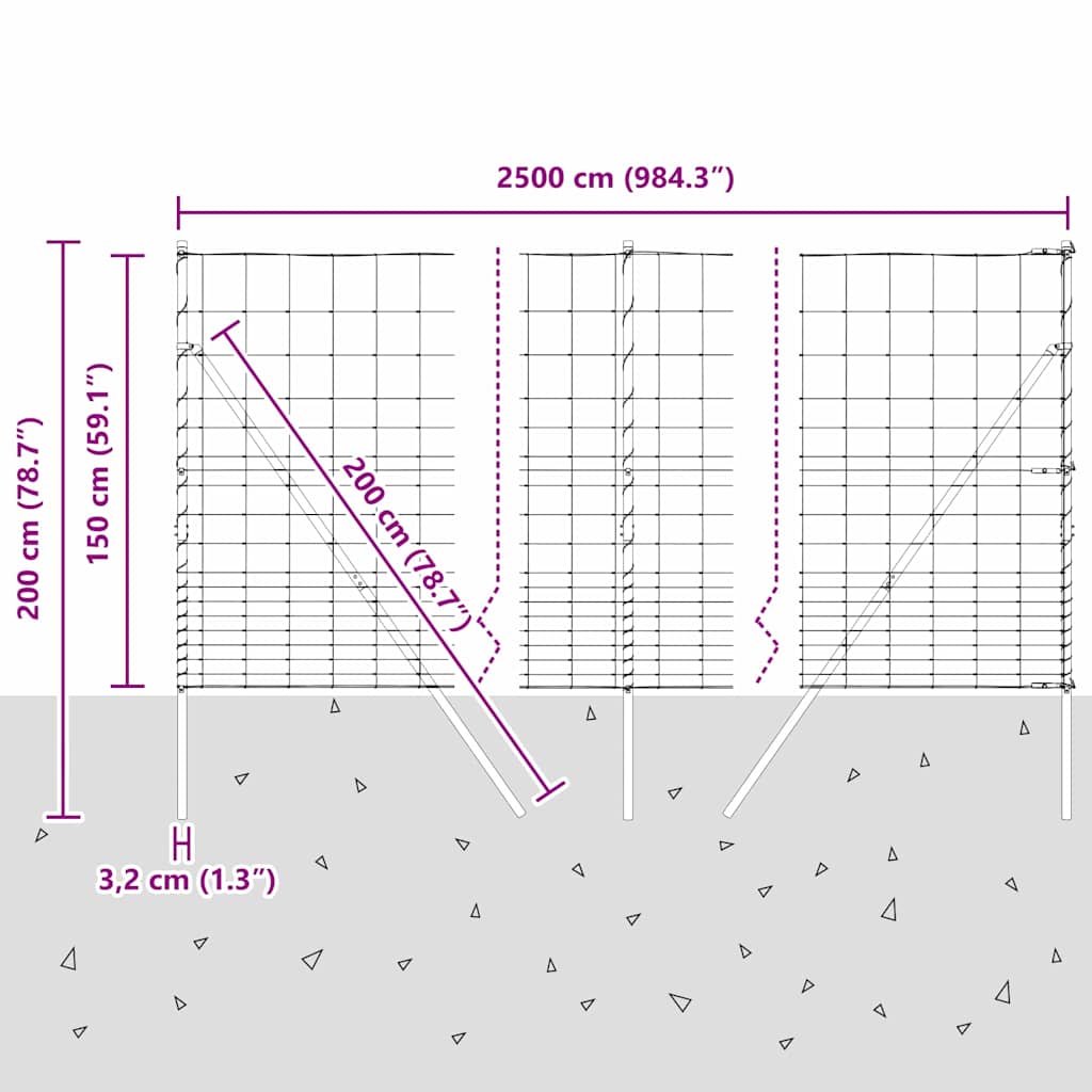 Stup za ogradu Galvanizirano 25 x 1,5 m Čelik