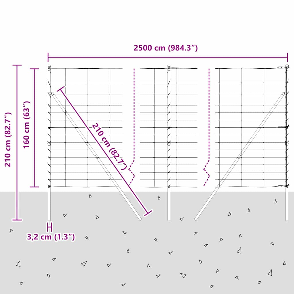 Stup za ogradu Galvanizirano 25 x 1,6 m Čelik