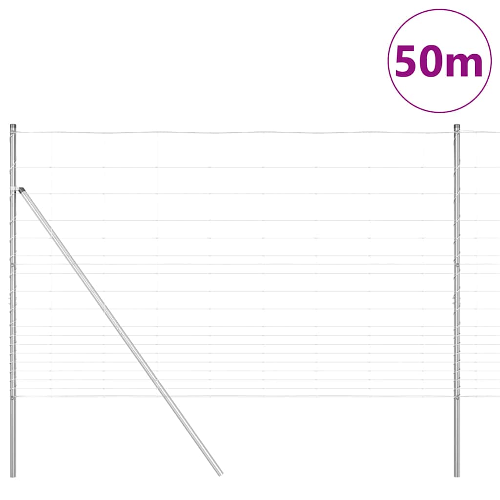 Temeljna zavarena žičana ograda 50 x 1,5 m Pocinčani čelik