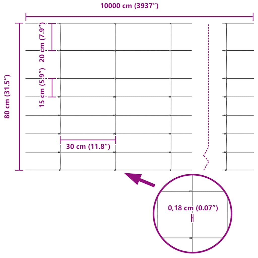 Stup za ogradu Galvanizirano 100 x 0,8 m Čelik