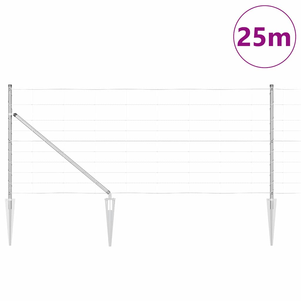 Zavareno žičano ograđivanje s bodljama 25 x 1 m Pocinčani čelik