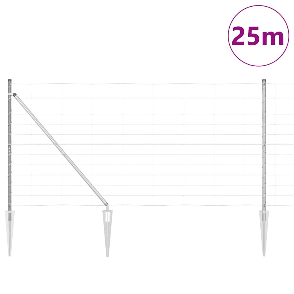 Zavareno žičano ograđivanje s bodljama 25 x 1,2 m Srebrna Mreža